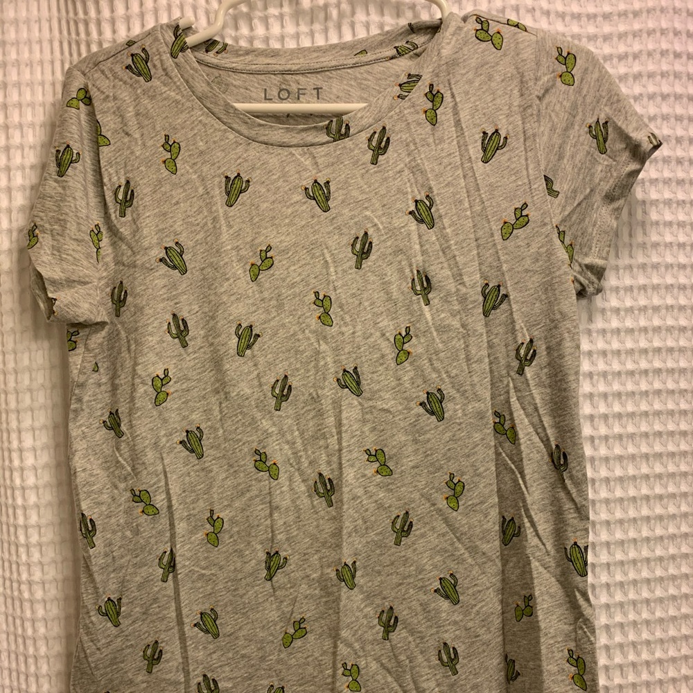 Loft, size small, graphic cactus t-shirt